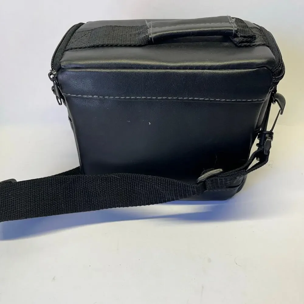 COMPACT DIGITAL CAMERA CASE WITH STRAP BLACK EXTRA STORAGE